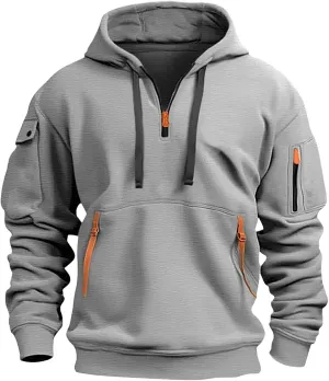 Mens Hoodies Pullover Oversized Long Sleeve Zip up Hooded Sweatshirt Drawstring Casual Jacket Sweater Fall Coat