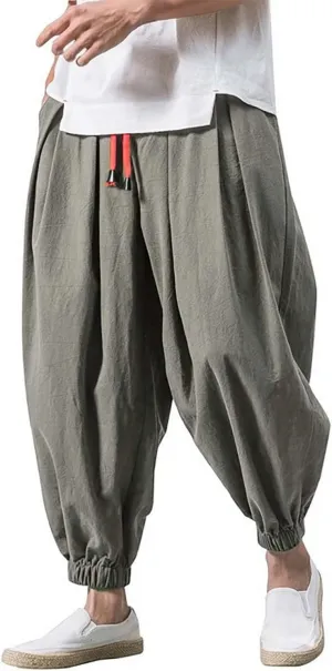 Men's Joggers Loose Joggers Sweatpants with Pockets Solid Color Sport Lounge Pant Comfort Soft Jogging Bottoms