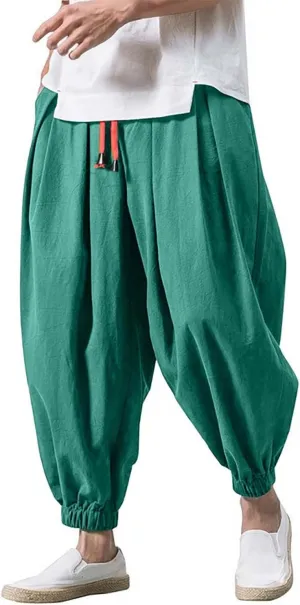 Men's Joggers Loose Joggers Sweatpants with Pockets Solid Color Sport Lounge Pant Comfort Soft Jogging Bottoms