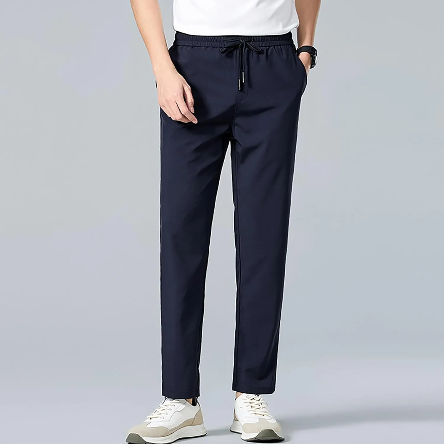 Mens Joggers Slim Fit Joggers Sweat Pants Outdoor Sports Pull On Pant Soft Jogging Jogger