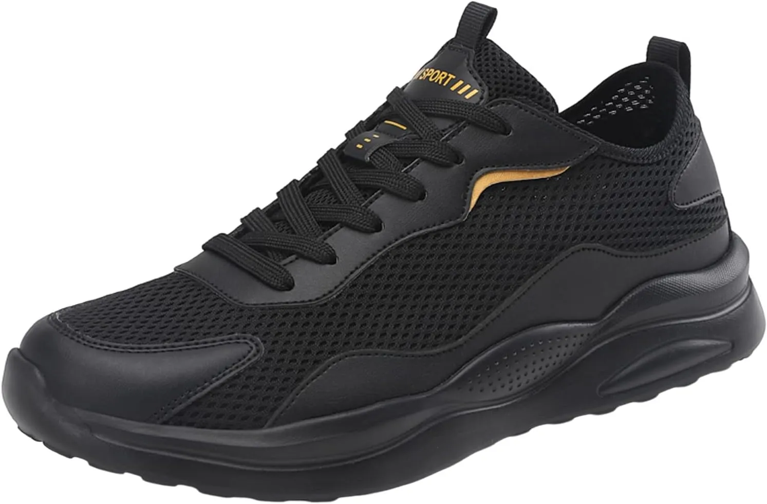 Men's Lace Up Memory Foam Sneakers Comfortable Breathable Lightweight Tennis Shoe Lightweight Minimalist Shoes
