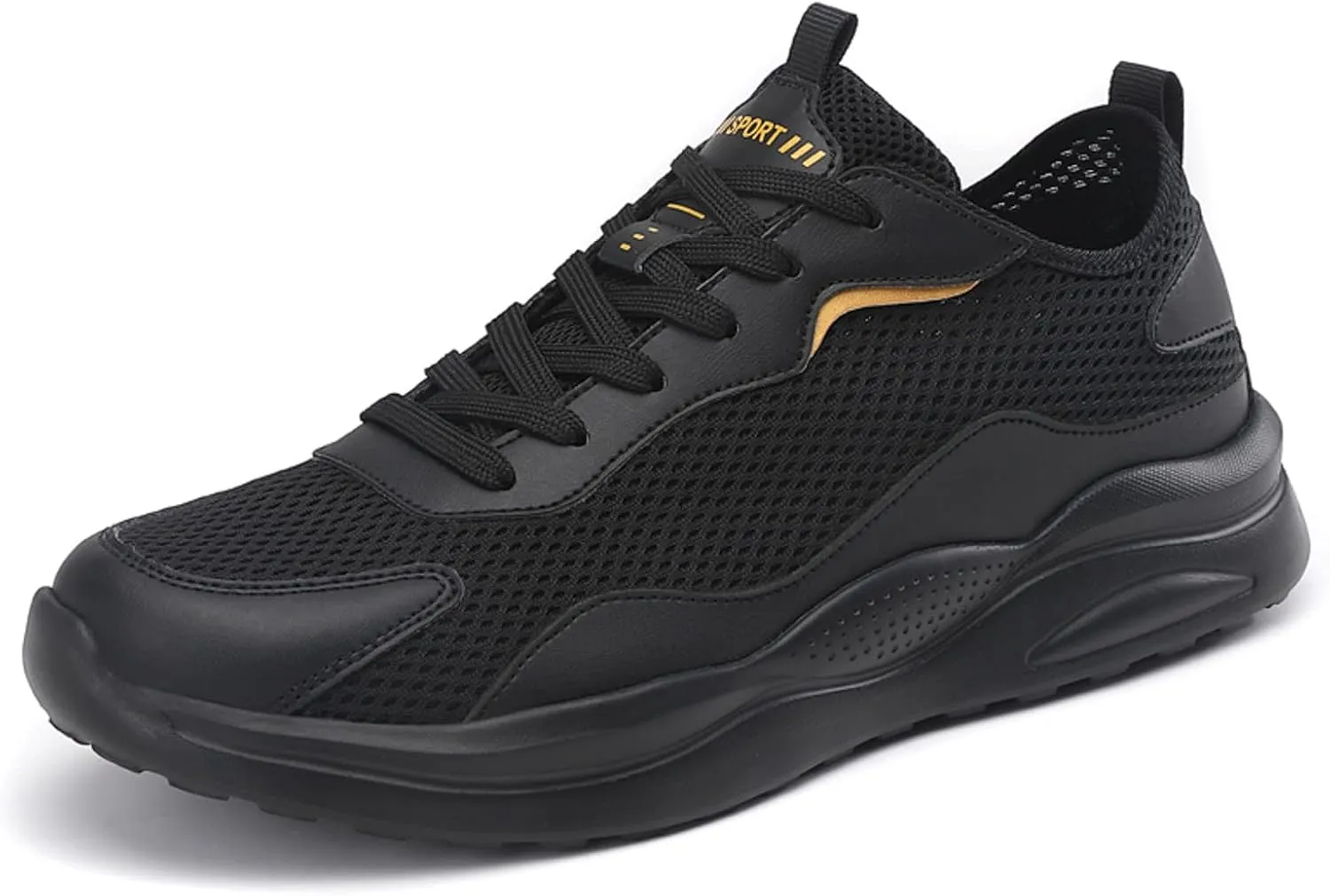 Men's Lace Up Memory Foam Sneakers Comfortable Breathable Lightweight Tennis Shoe Lightweight Minimalist Shoes