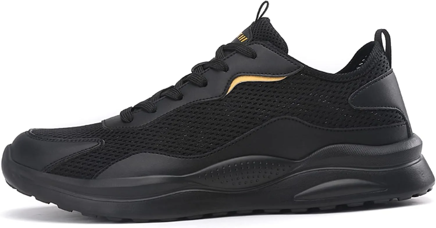 Men's Lace Up Memory Foam Sneakers Comfortable Breathable Lightweight Tennis Shoe Lightweight Minimalist Shoes