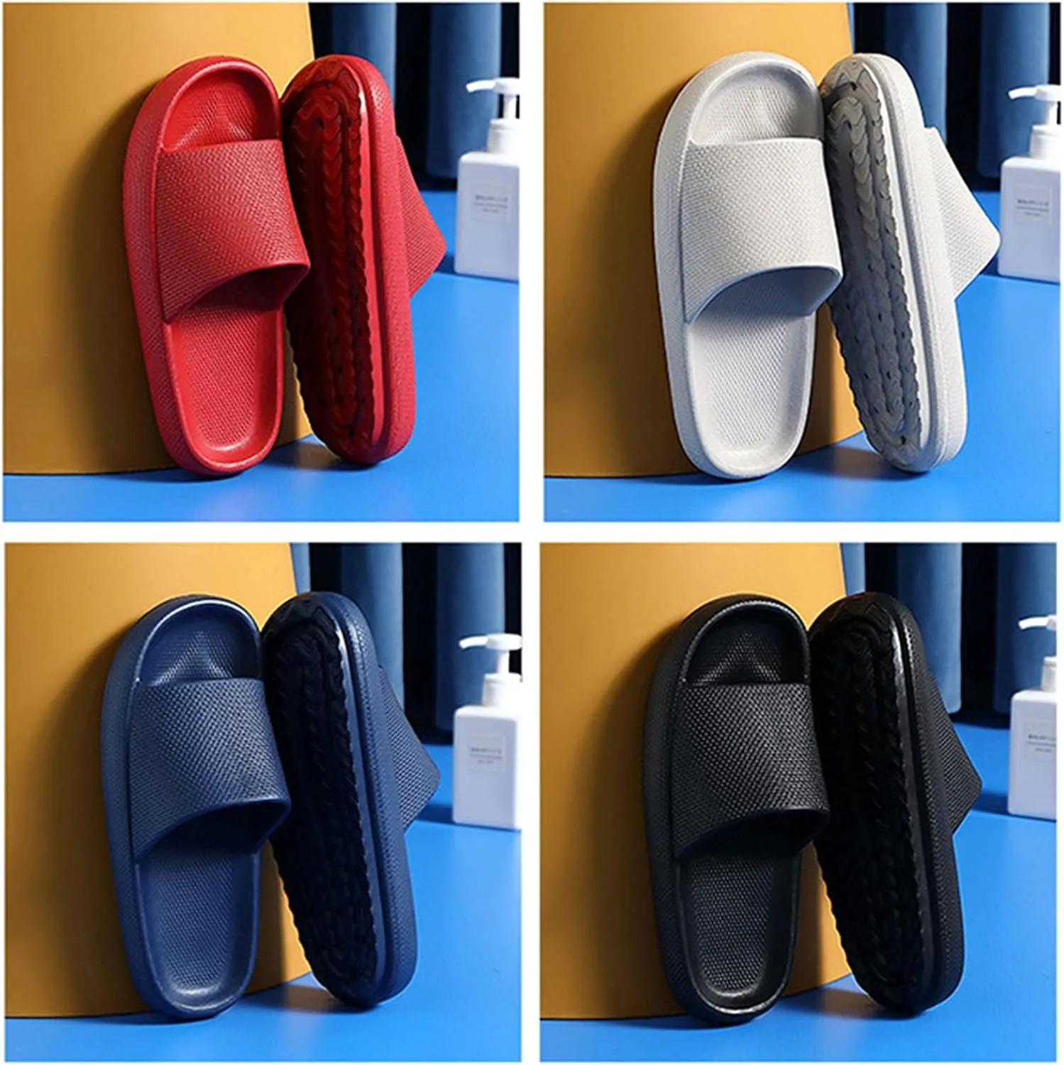 Mens Shower Shoes Slides for Women Mens Slides Womens Indoor House Ultra Comfort Slippers