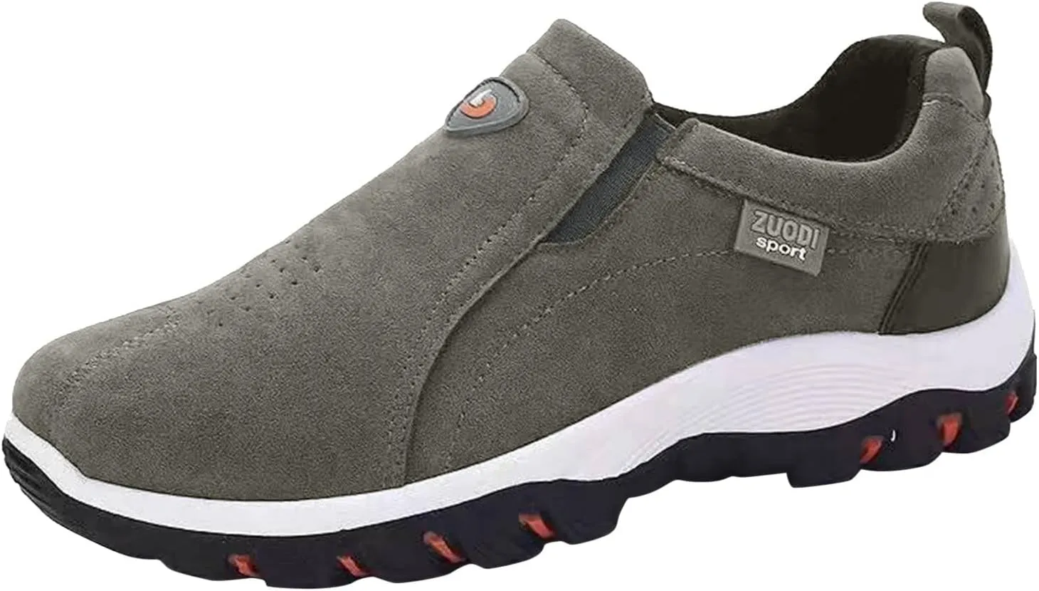 Men's Simple and Fashionable Round Head Solid Color Lightweight Breathable Soft Bottom Flannel Sneaker Boots Shoes
