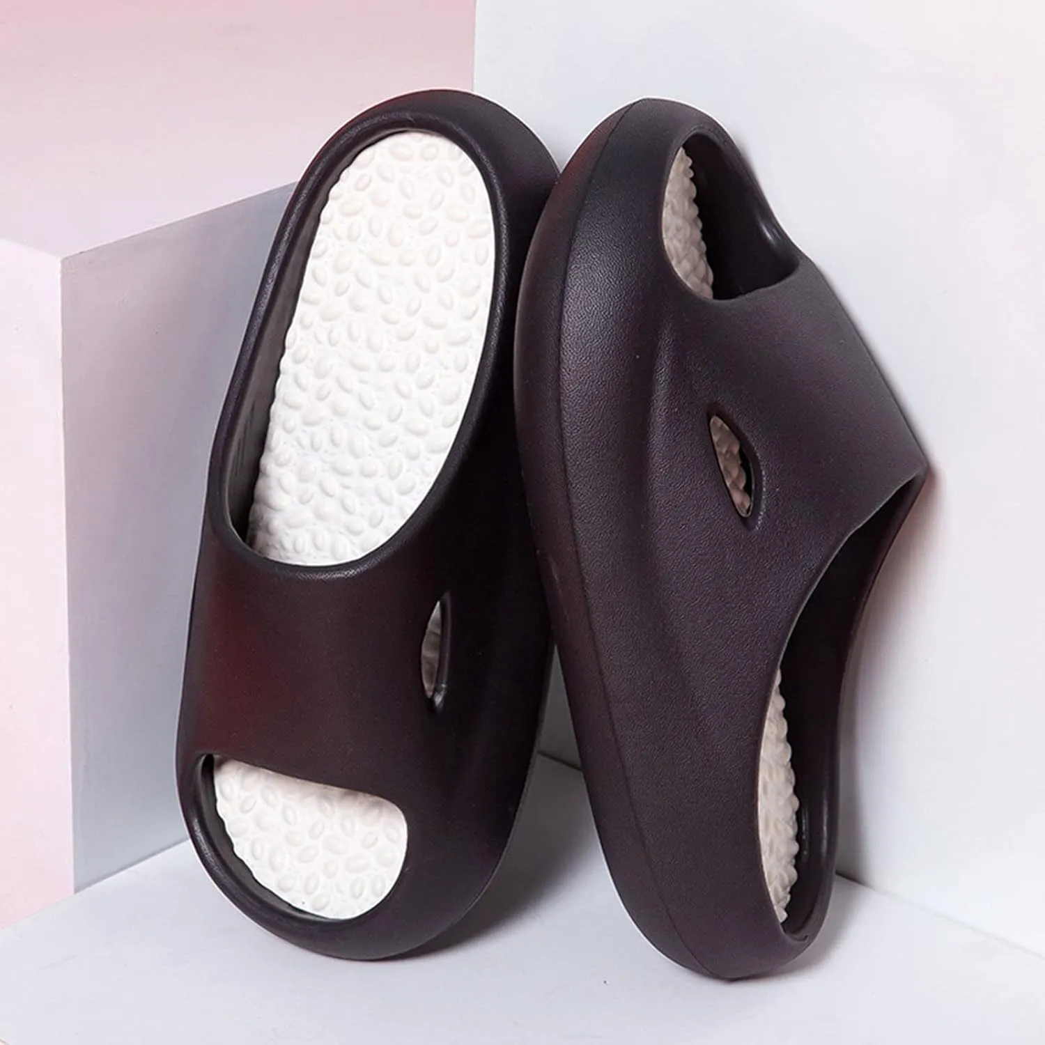 Mens Slides Shower Shoes Women Bathroom Slippers Men Slides for Women Lightweight House Drainage Hole Slippers