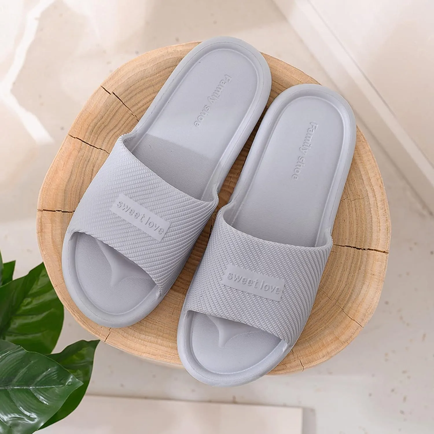 Mens Slides Womens Slides Cloud Slippers for Men Shower Shoes Women House Ultimate Comfort Bathroom Slippers