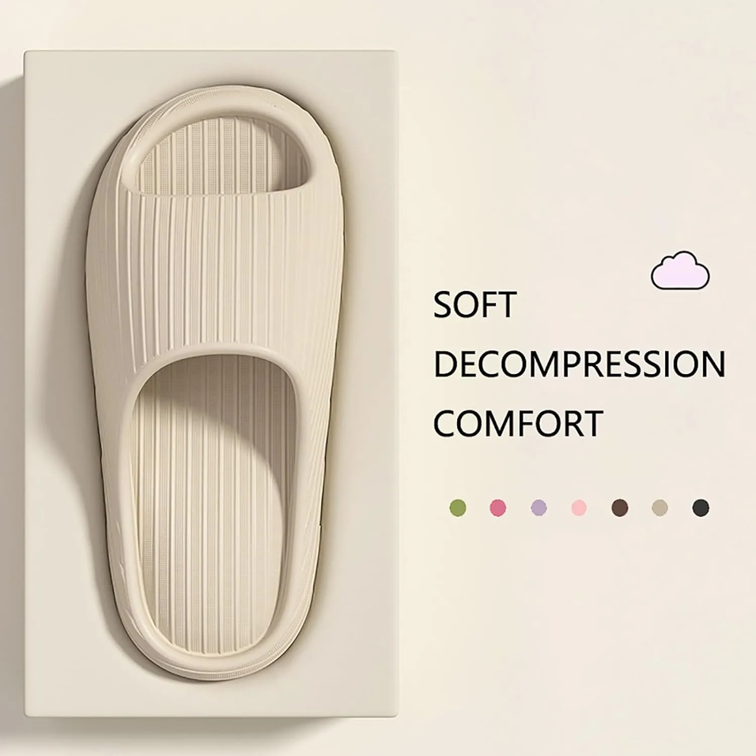 Mens Slippers Shower Shoes Women Cloud Slippers for Men Womens Slides Gym Soft Sole Lightweight