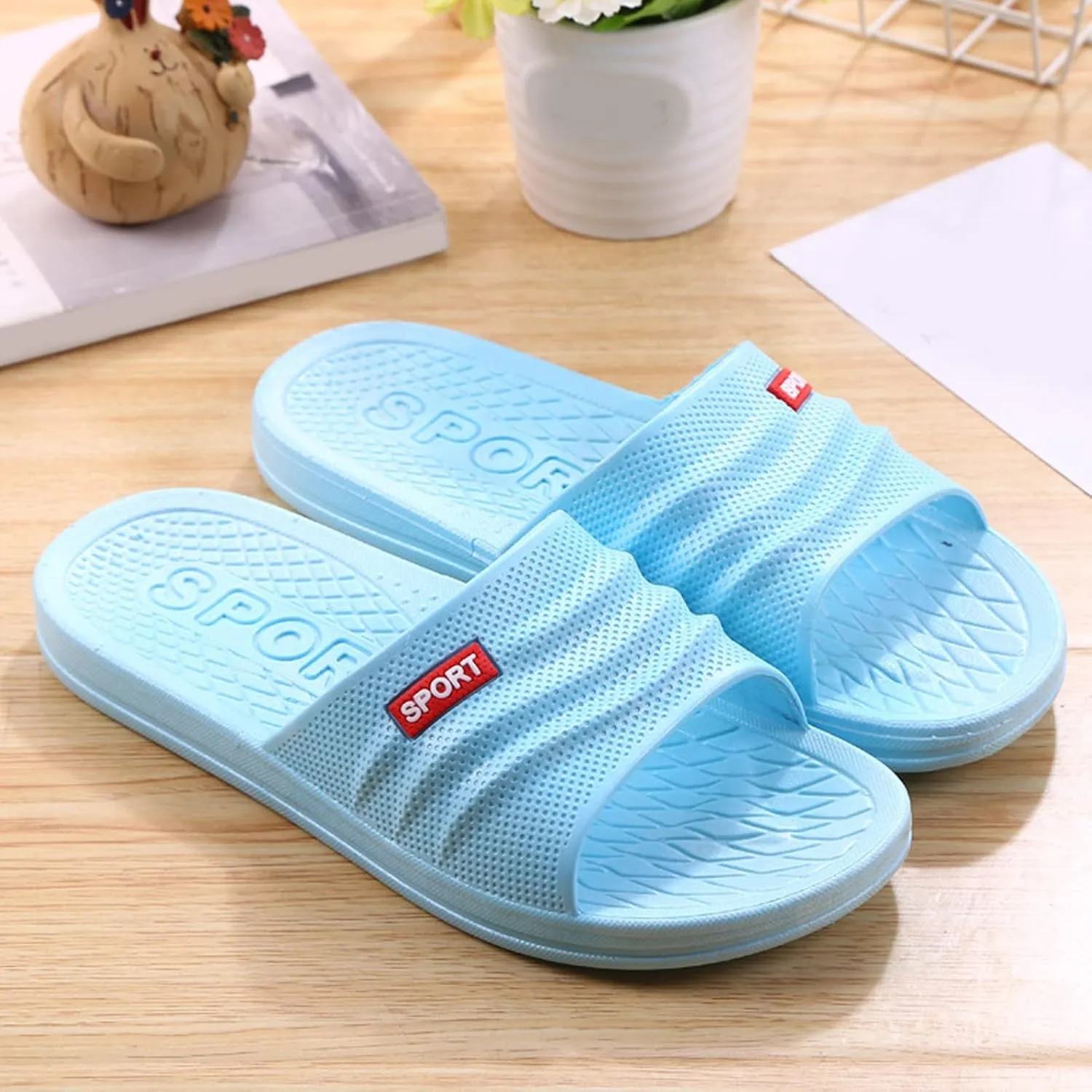 Mens Slippers Slides for Women Bathroom Slippers Men Shower Shoes Women Open Toe Ultimate Comfort Comfortable