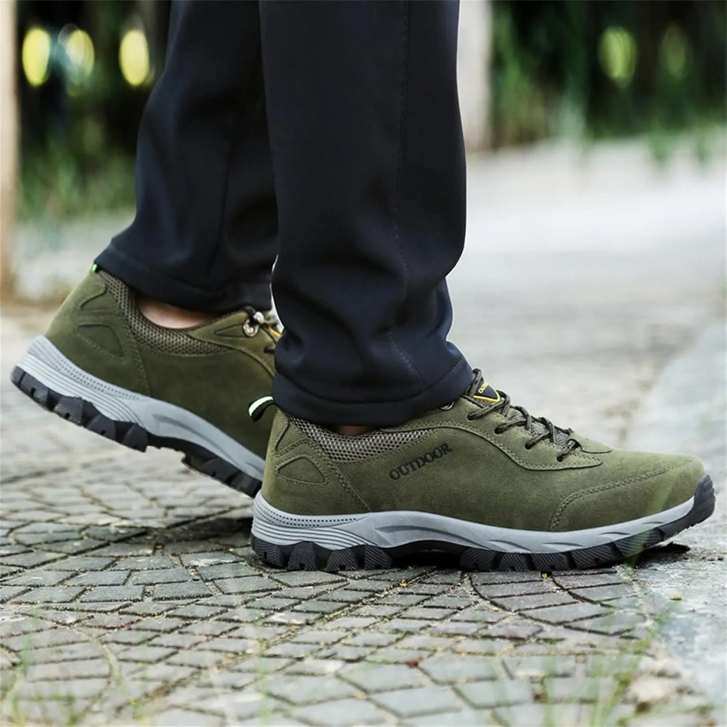 Men's Walking Shoes Non-Slip Orthopedic Shoes Waterproof Hiking Shoes Breathable Walking Shoes with Arch Support