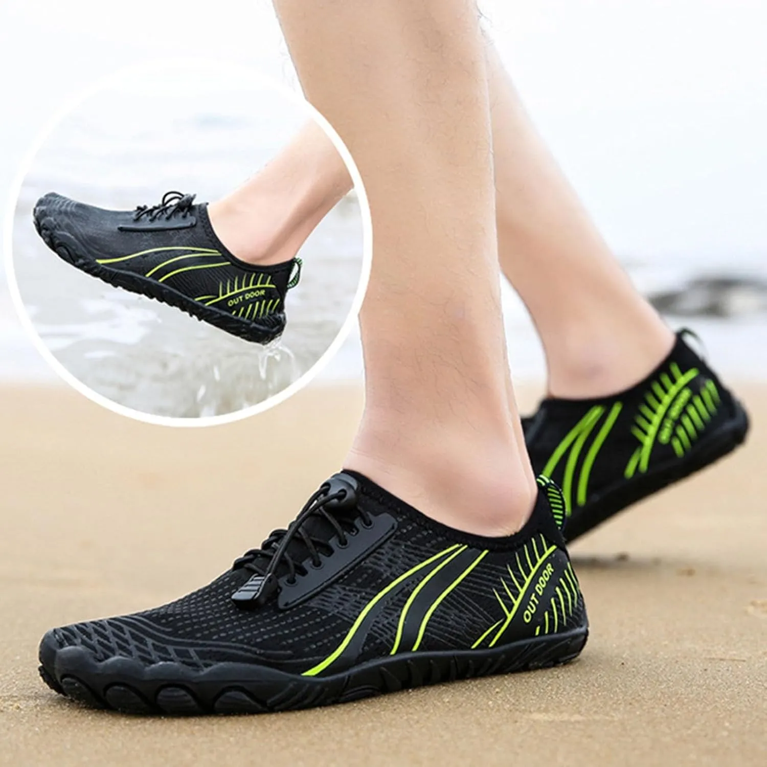 Mens Water Shoes Wide Width Surf Pool Hiking Diving Walking Hiking for Beach or Water Sports