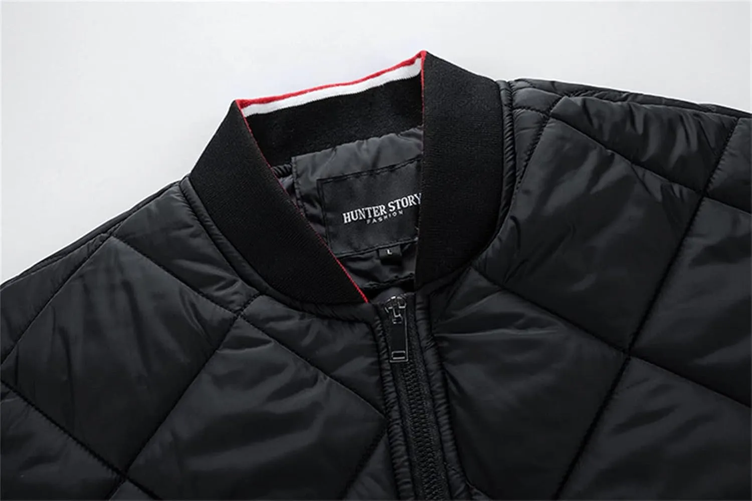 Mens Winter Coats Fashion Casual Solid Zipper Stand Collar Windbreaker Down Cotton Padded Jacket with Pockets