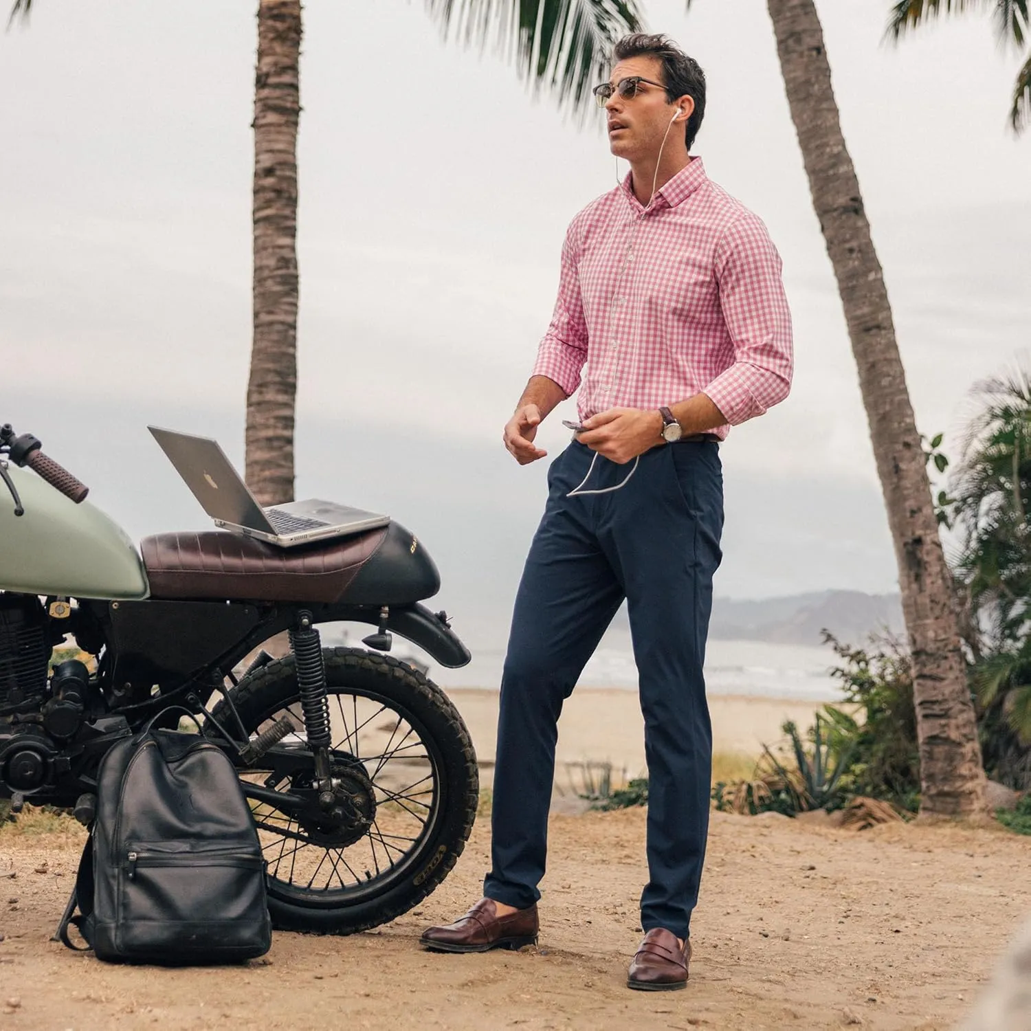 Mizzen Main Men's Helmsman Chino Pant, Athletic Tapered Fit, Wrinkle-Resistant, Moisture Wicking, Four-Way Stretch