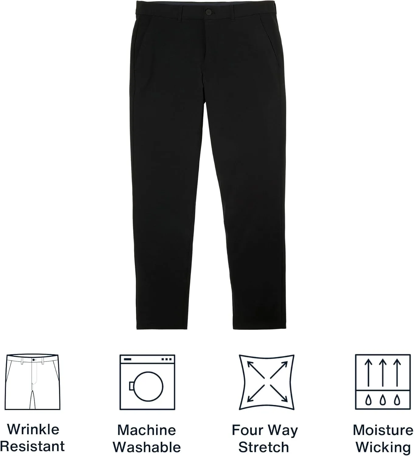 Mizzen Main Men's Helmsman Chino Pant, Athletic Tapered Fit, Wrinkle-Resistant, Moisture Wicking, Four-Way Stretch
