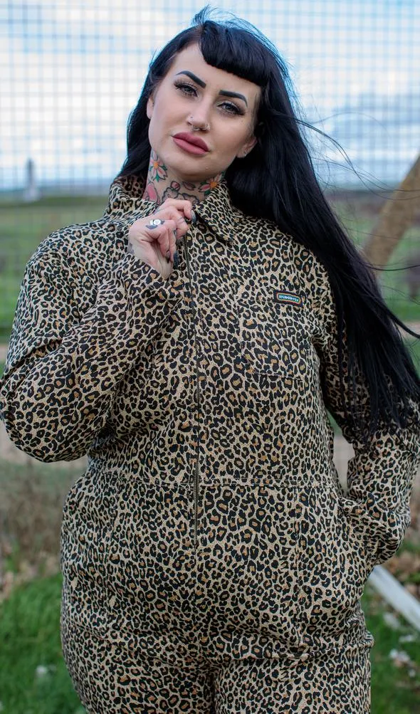 Natural Leopard Print Boiler Suit