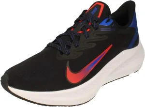 Nike Zoom Winflo 7 Mens Running Trainers CJ0291 Sneakers Shoes (UK 11 US 12 EU 46, Black Chile red Racer Blue 006)