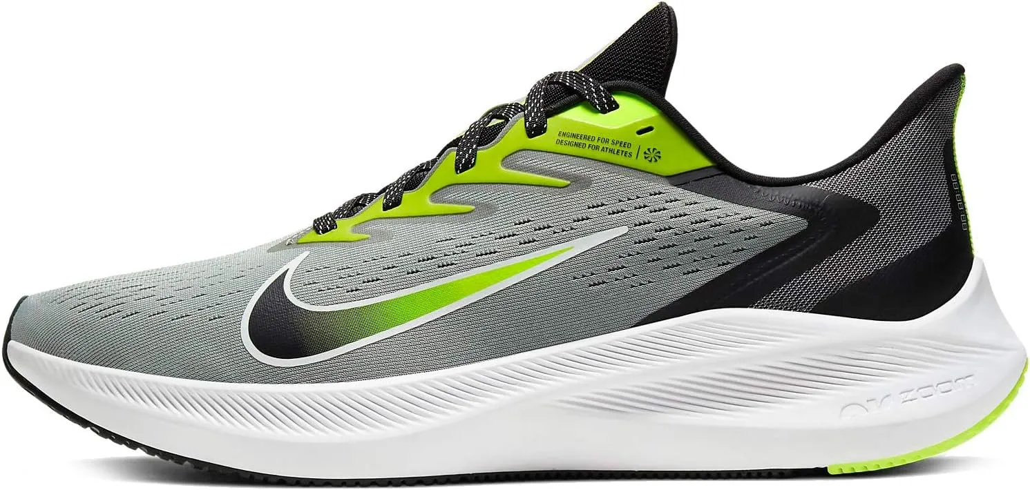 Nike Zoom Winflo 7 Mens Running Trainers CJ0291 Sneakers Shoes (UK 6 US 7 EU 40, Light Smoke Grey Black Volt White 002)