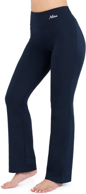 Nirlon Straight Leg Yoga Pants - Yoga Pants for Women Soft & Breathable Womens Leggings for Gym & Yoga Regular & Plus Size