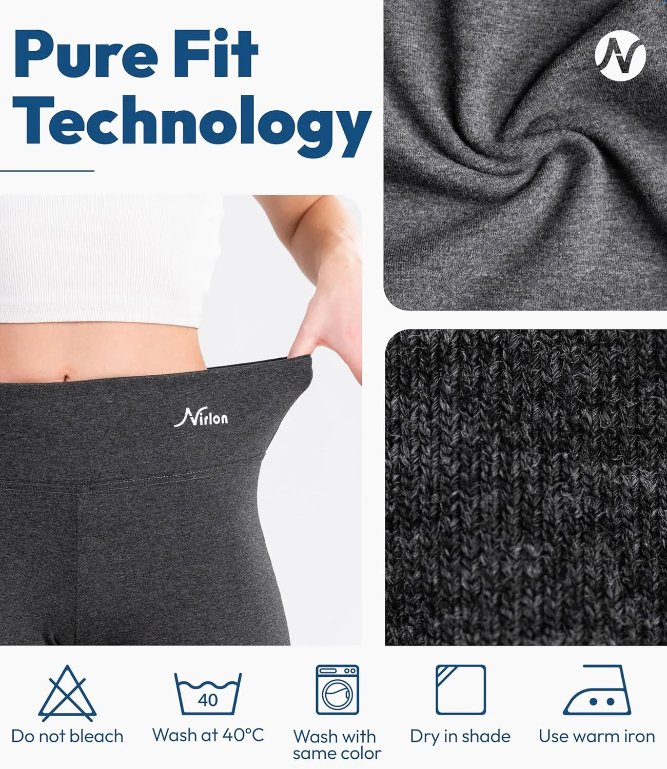 Nirlon Straight Leg Yoga Pants - Yoga Pants for Women Soft & Breathable Womens Leggings for Gym & Yoga Regular & Plus Size