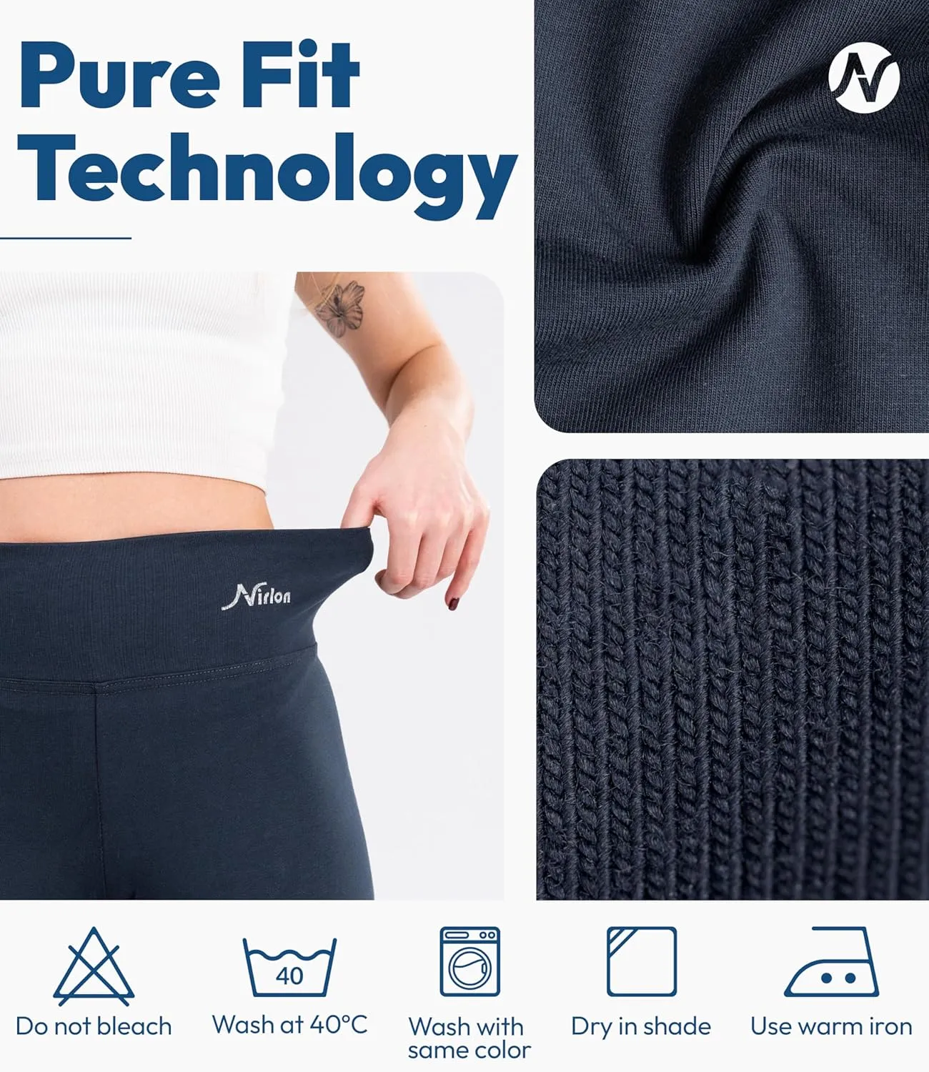 Nirlon Straight Leg Yoga Pants - Yoga Pants for Women Soft & Breathable Womens Leggings for Gym & Yoga Regular & Plus Size