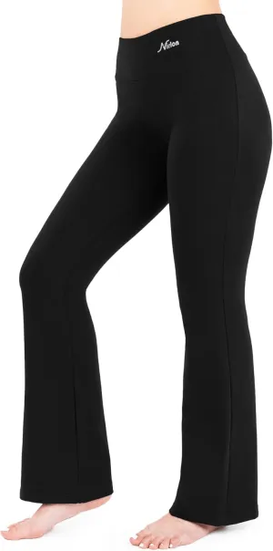 Nirlon Womens Bootcut Yoga Pants - Wide Leg Pants for Women Soft & Breathable Bootcut Yoga Pants for Yoga Regular & Plus Size