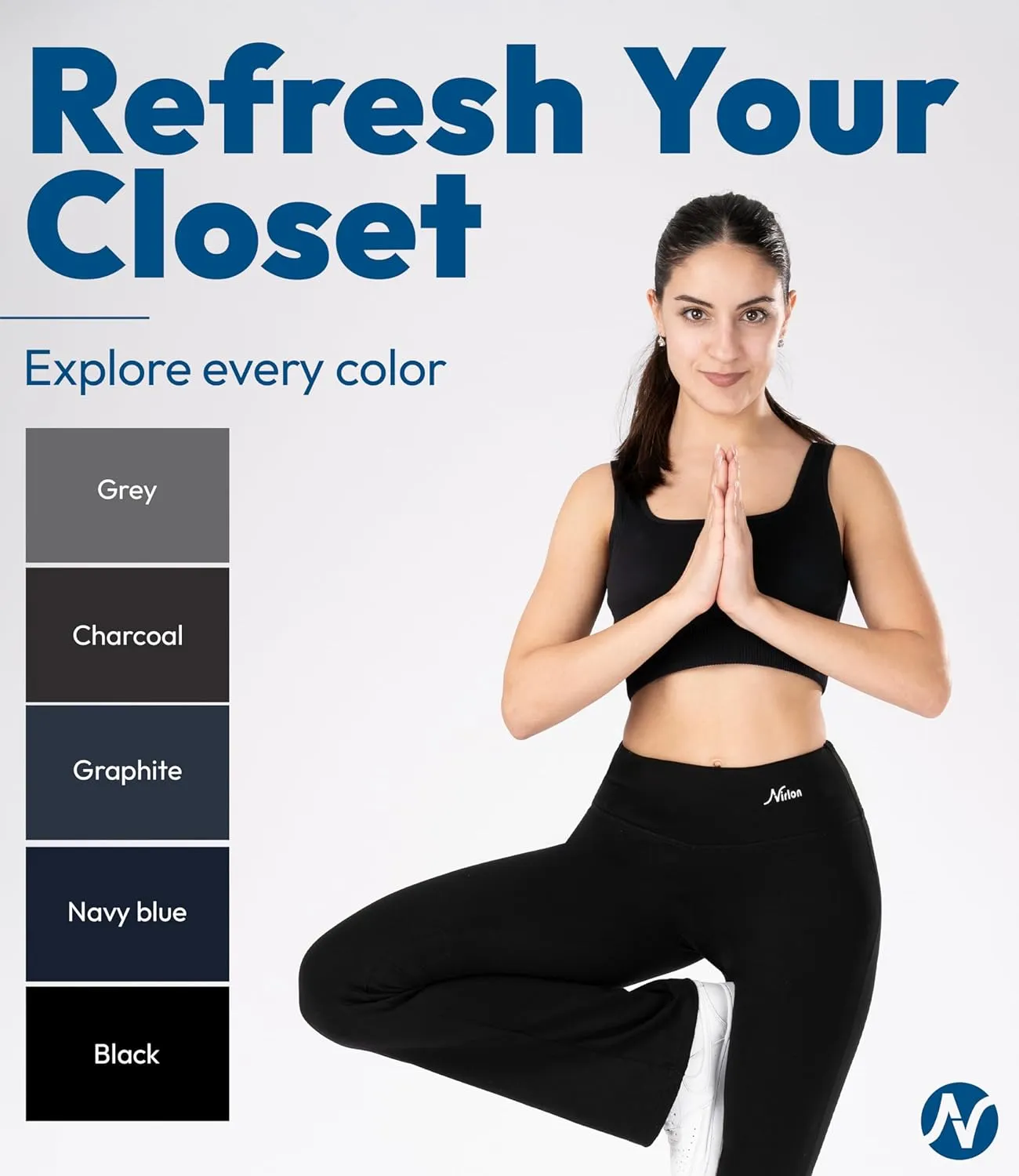 Nirlon Womens Bootcut Yoga Pants - Wide Leg Pants for Women Soft & Breathable Bootcut Yoga Pants for Yoga Regular & Plus Size