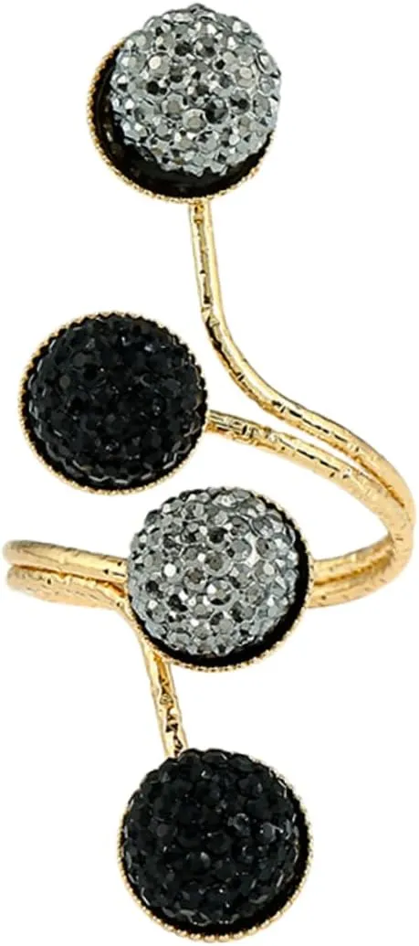 NOLITOY Simple Alloy Finger Rings for Women Unique Resin Joint Jewelry Golden Color for Daily Wear Parties and to Loved Ones