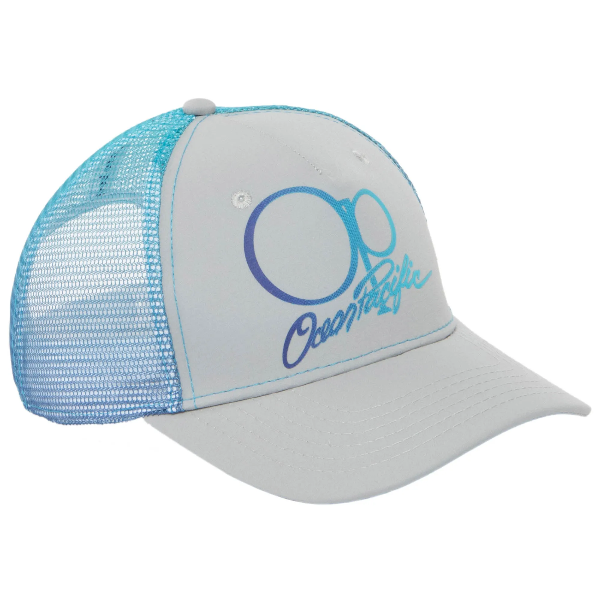 Ocean Pacific - 5 Panel Trucker Hat with Blue Mesh