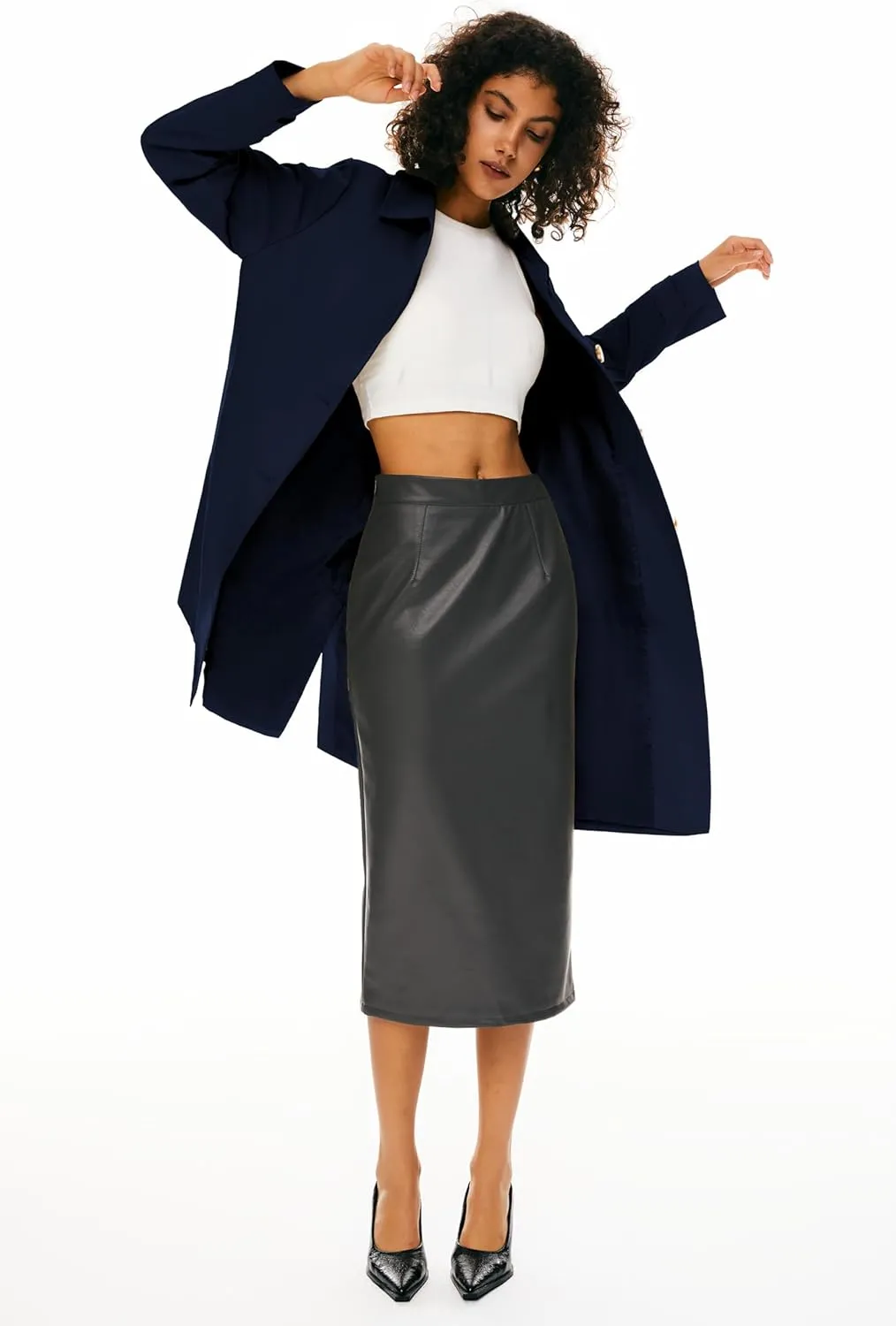 Orolay Women's Single Breasted Trench Coat Mid Long Classic Lapel Windproof Slim Outerwear Coats