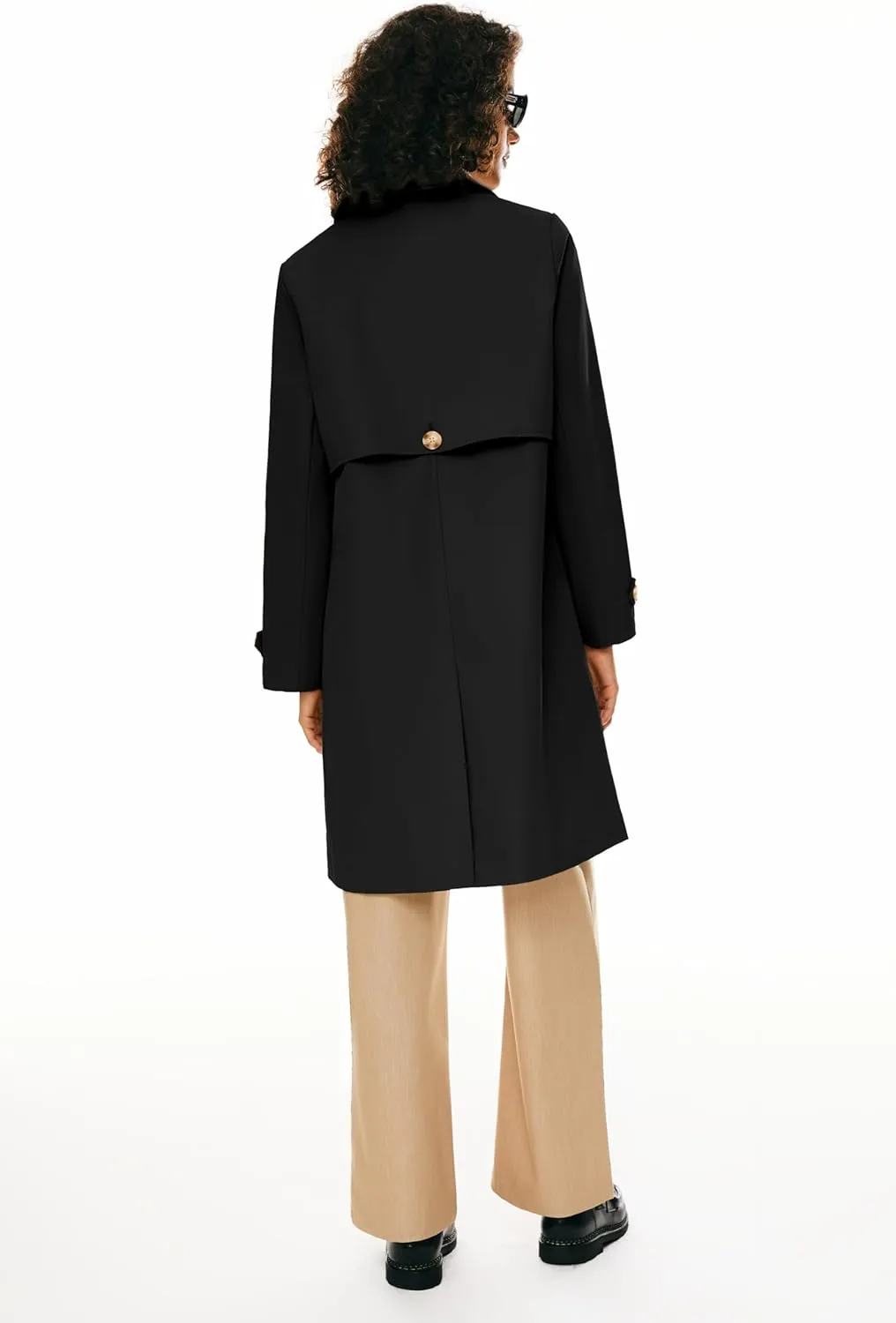 Orolay Women's Single Breasted Trench Coat Mid Long Classic Lapel Windproof Slim Outerwear Coats
