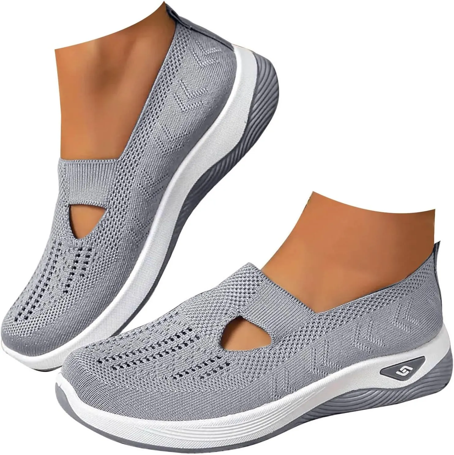 Orthopedic Shoes for Women with Arch Support Walking Shoes Comfortable Non-Slip Sneakers Slip On Wide Width Shoes