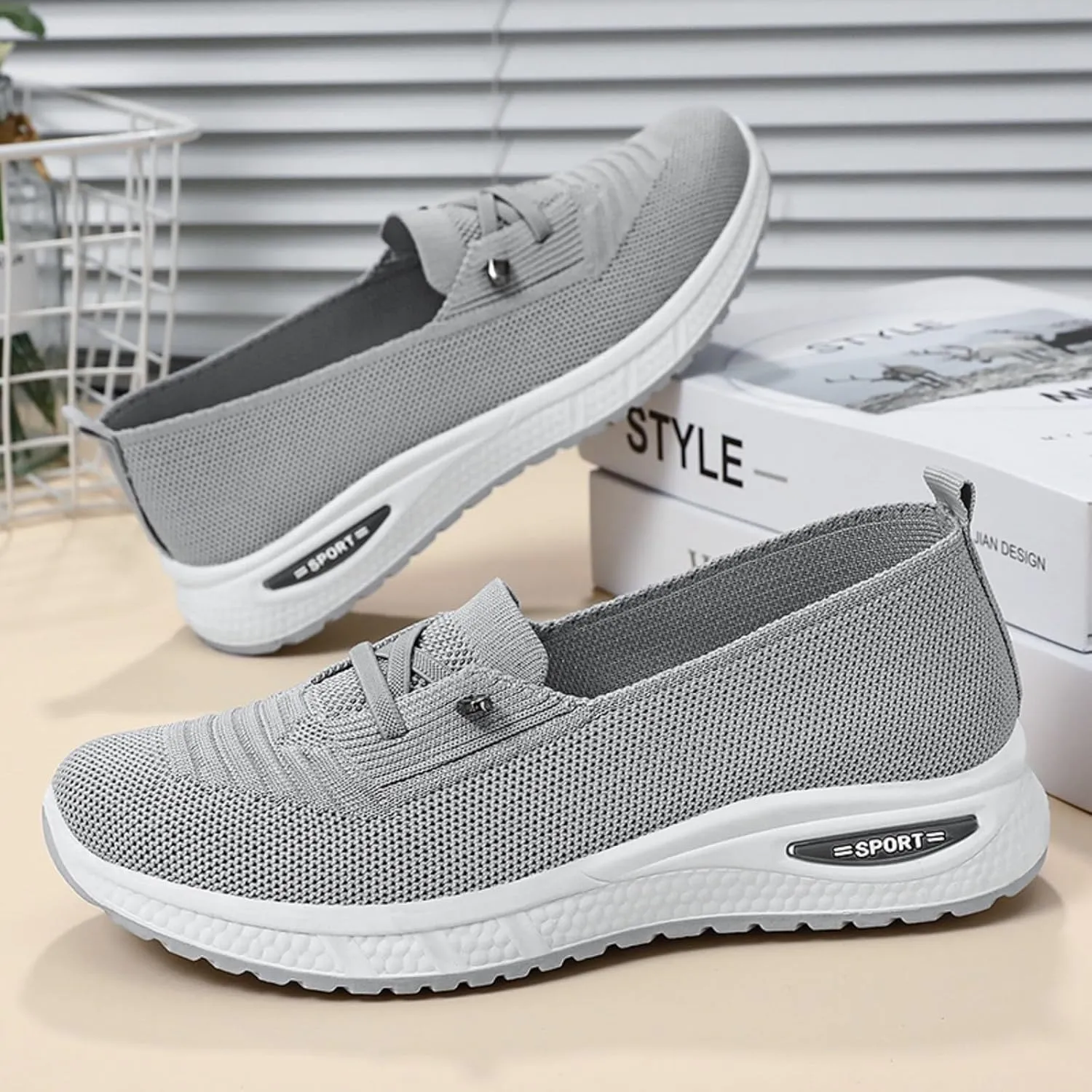 Orthopedic Shoes for Women, Womens Non-Slip Walking Sneakers Breathable Tennis Shoes Comfortable Arch Support Shoes