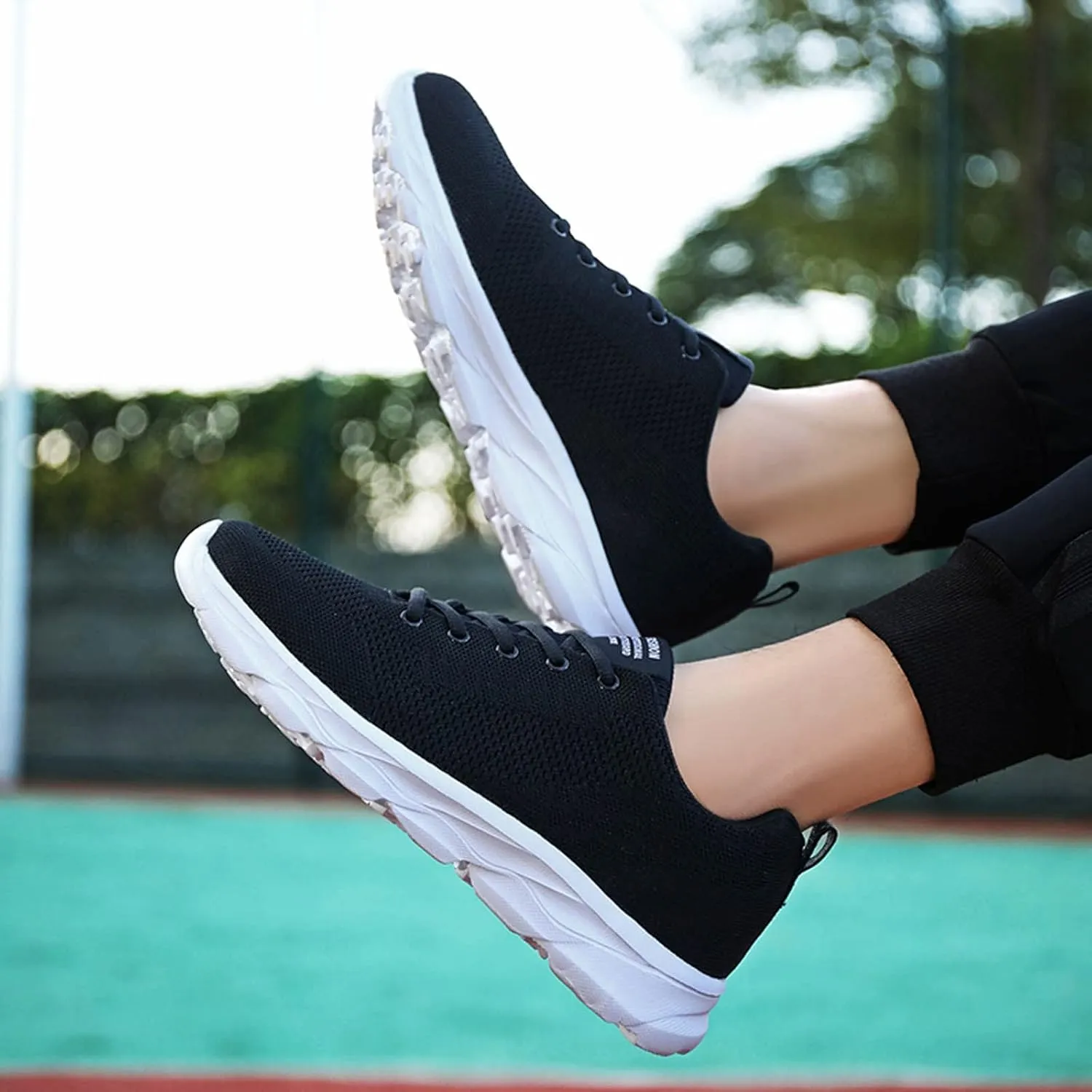 Orthopedic Sneakers for Women Breathable Lightweight Lace-Up Sneaker Wide Width Running Shoes with Arch Support