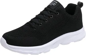 Orthopedic Sneakers for Women Breathable Lightweight Lace-Up Sneaker Wide Width Running Shoes with Arch Support