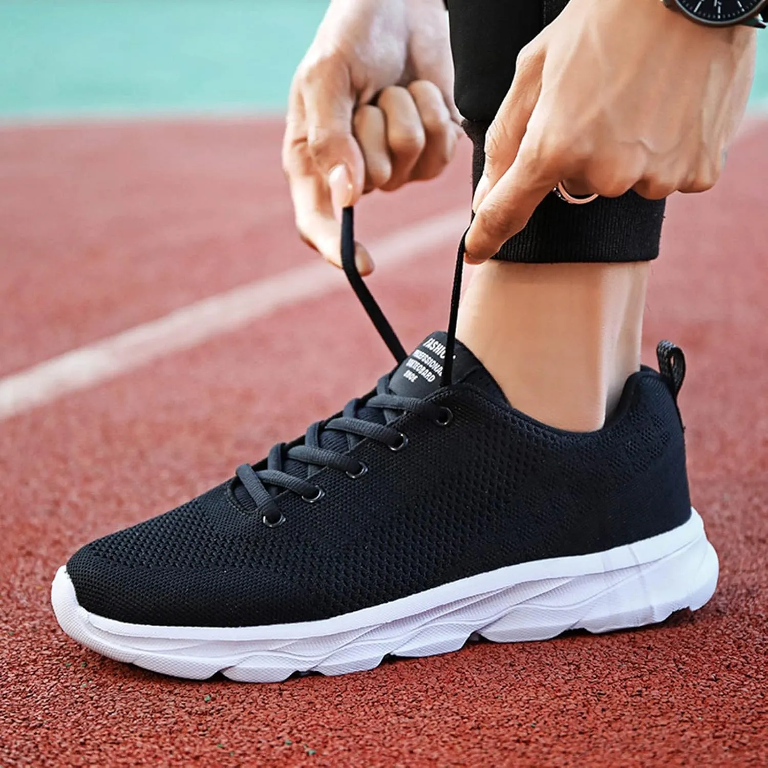 Orthopedic Sneakers for Women Breathable Lightweight Lace-Up Sneaker Wide Width Running Shoes with Arch Support
