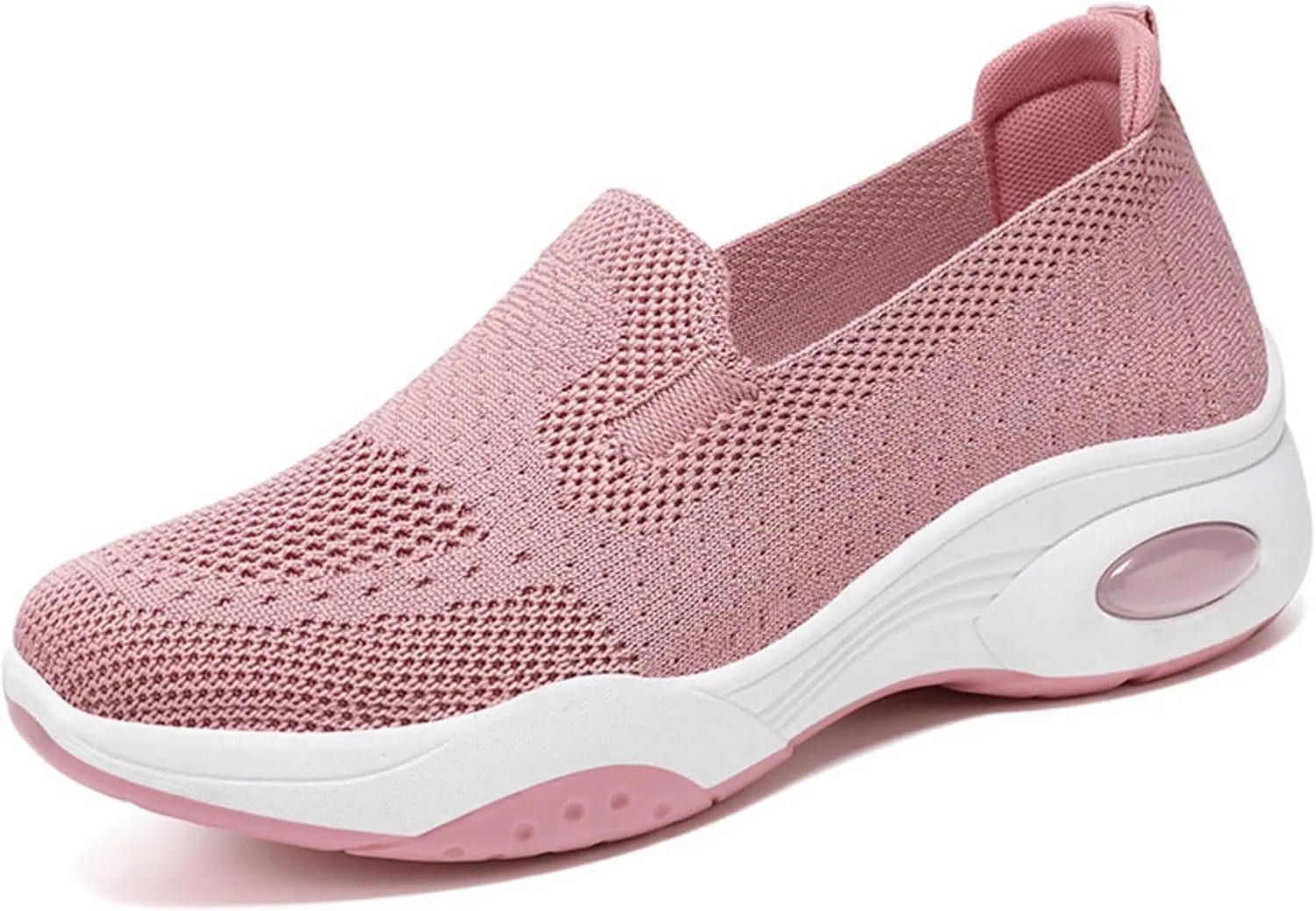 Orthoture Womens Shoes Arch Support Non Slip Air Cushion Slip-On Orthopedic New Woven Breathable Non-Slip Mesh Knitted Wide Width Sole Lightweight Low-Top Sneaker