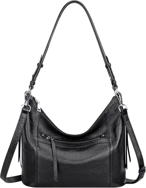 Over Earth Genuine leather Hobo Purse Shoulder Bags for Women Crossbody Handbags