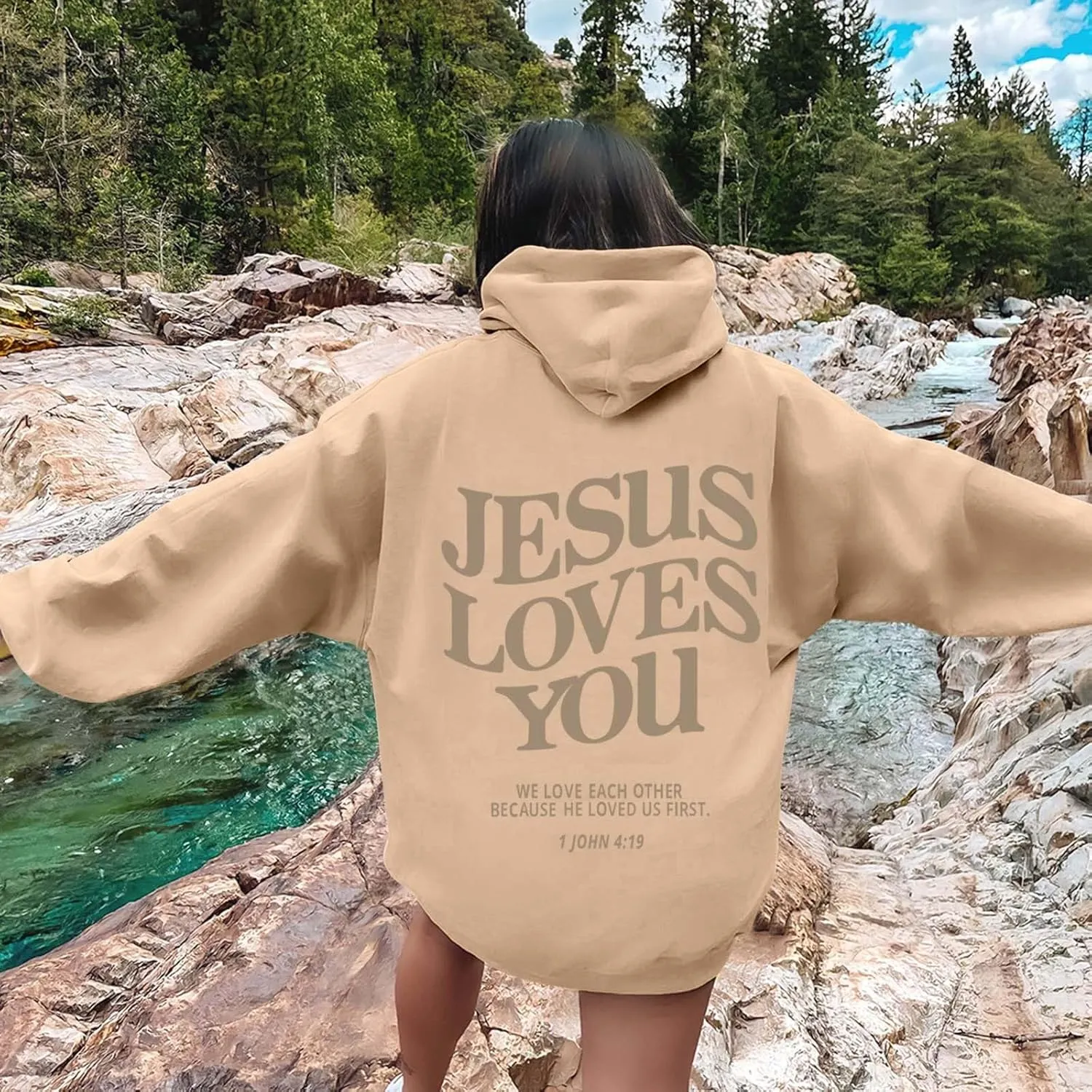 Oversized Graphic Sweatshirts For Teen Girls Cute Letter Printed Long Sleeve Casual Hoodies For Women Y2k Pullover