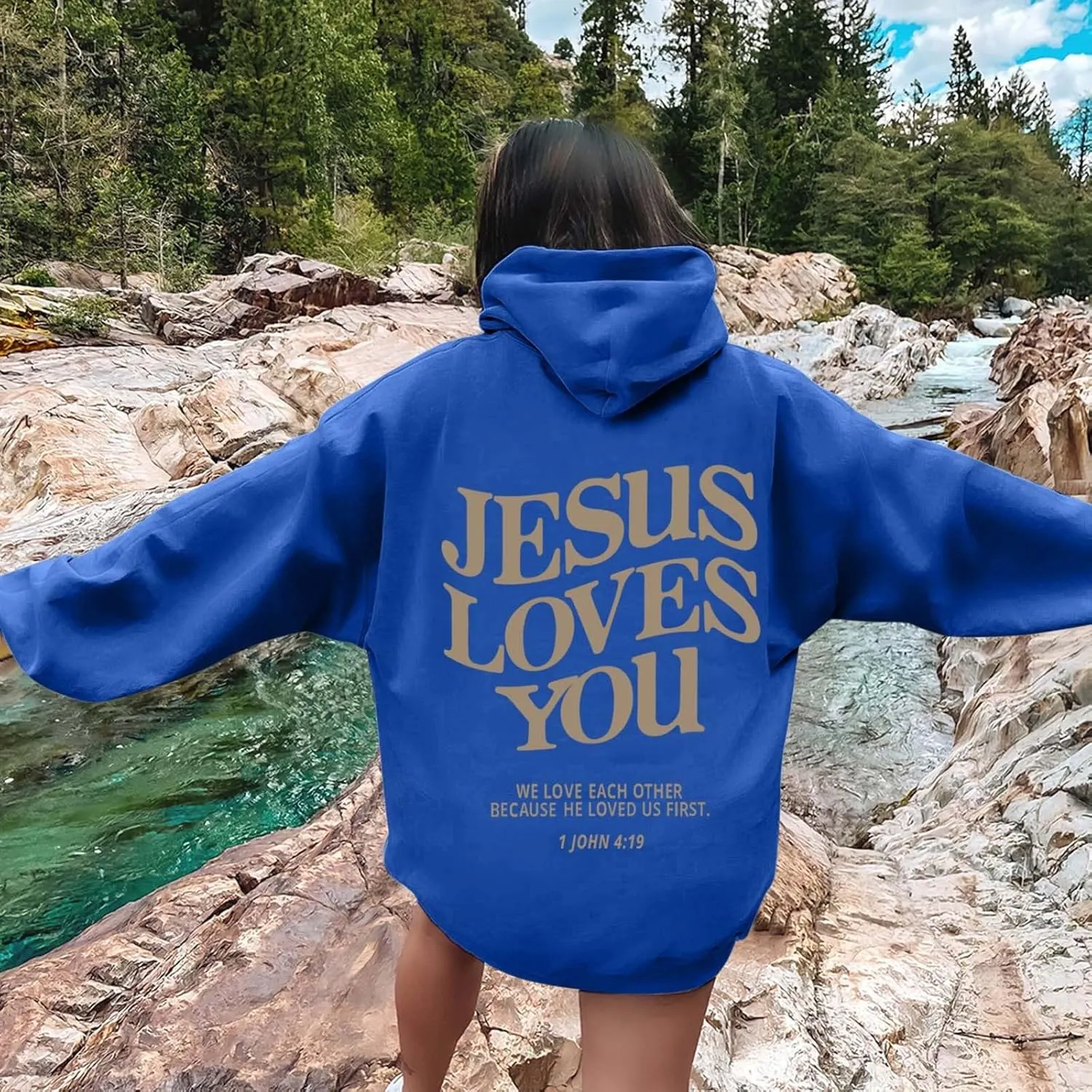 Oversized Graphic Sweatshirts For Teen Girls Cute Letter Printed Long Sleeve Casual Hoodies For Women Y2k Pullover