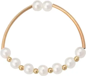 Pearl Beaded Bracelets for Women Gold Bangle Bracelet for Her Faux Pearl Bracelet for Her Bangles for Women Gold Bracelets for Sister Dainty Bead Bracelet for Non Tarnish Bracelet