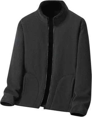 peqiut Mens Jacket Fashion Heat Sweater Solid Color Fleece Hiking Mens Winter Jackets Windbreaker Coats with Pockets Comfort
