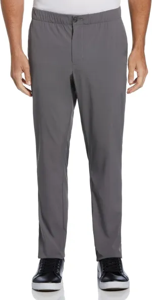 Perry Ellis Portfolio Men's Drawstring Pants, Slim Fit, Flat Front, Stretch Fabric, Lightweight Casual Dress Pants for Men
