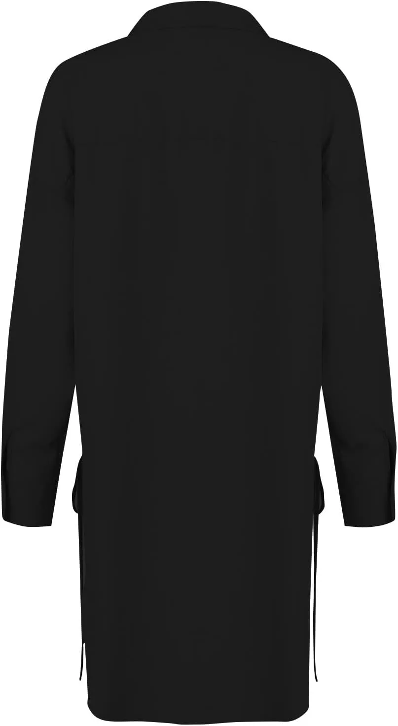 Plus Size Womens Tops Button Down Long Sleeve Boyfriend Long Shirts Fall Henley V Neck Tops Lapel Collared Blouses