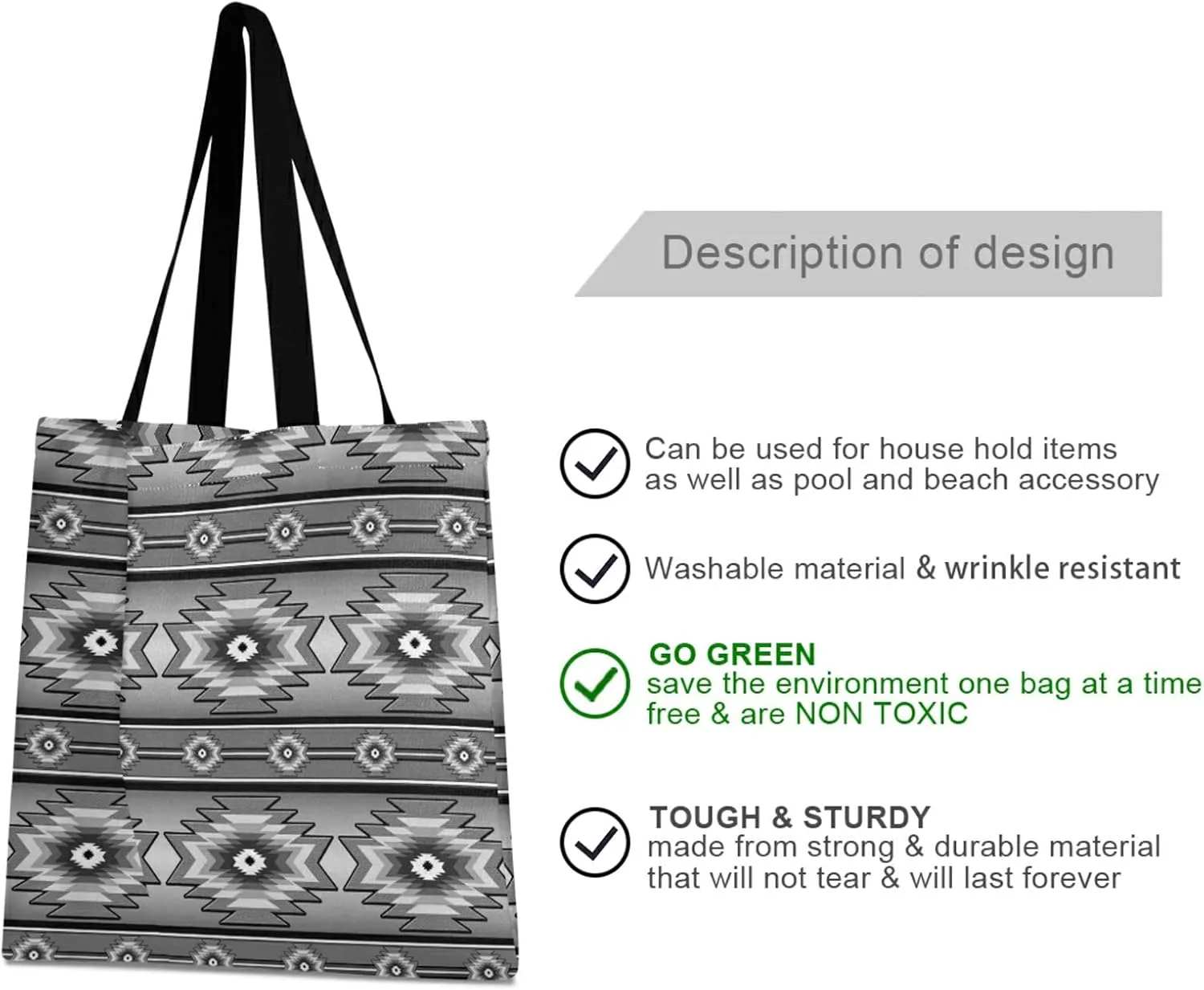 Poeticcity Women Grocery Tote Bag, Canvas Shoulder Bags, Women Handbag for Outdoors