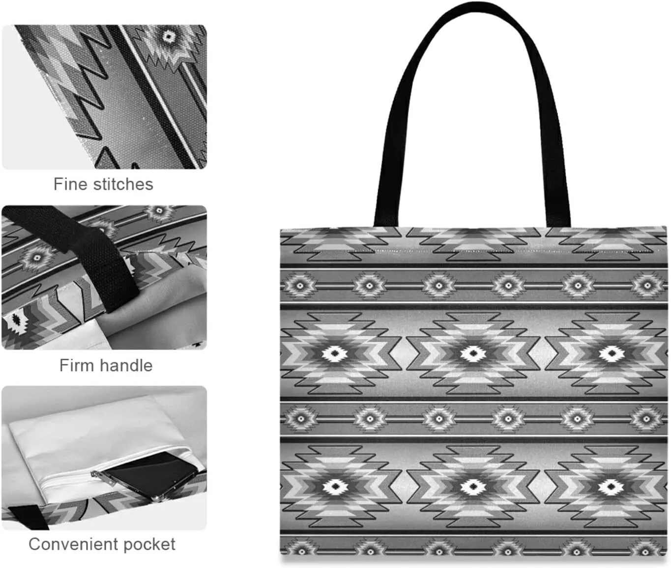 Poeticcity Women Grocery Tote Bag, Canvas Shoulder Bags, Women Handbag for Outdoors