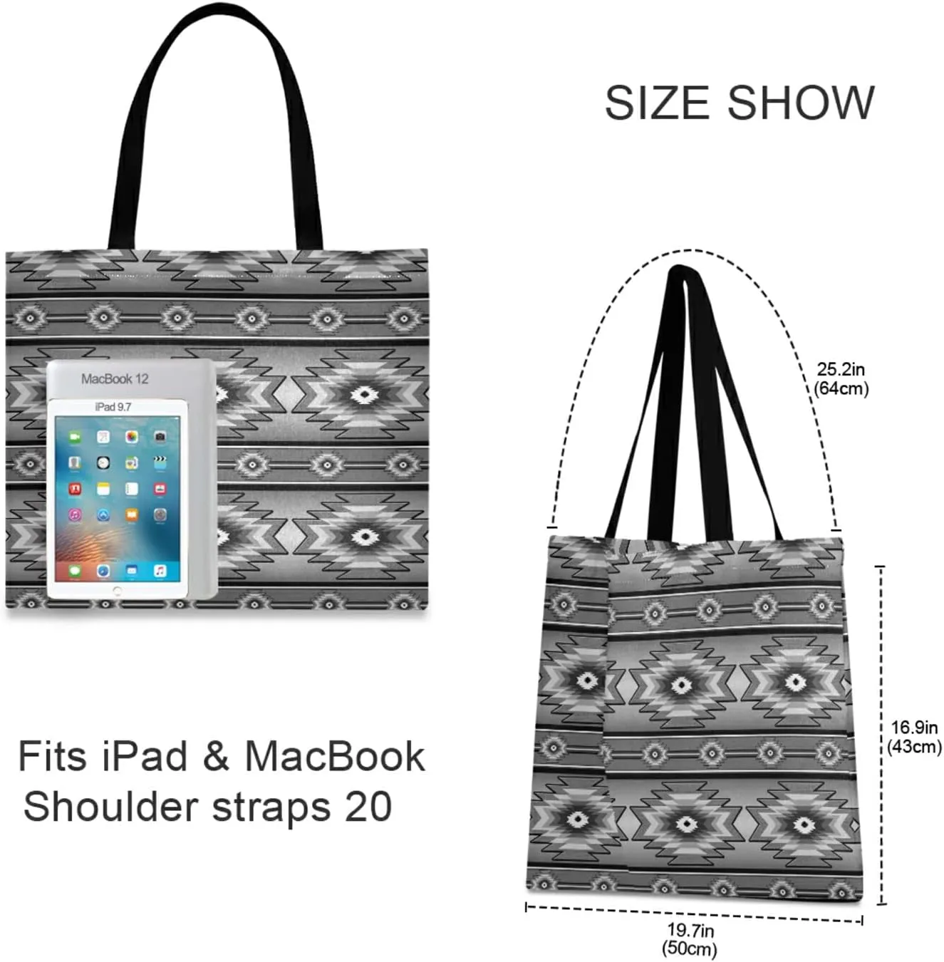 Poeticcity Women Grocery Tote Bag, Canvas Shoulder Bags, Women Handbag for Outdoors