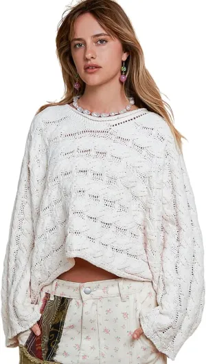 POL Clothing Women's Relaxed Fit Pullover Sweater
