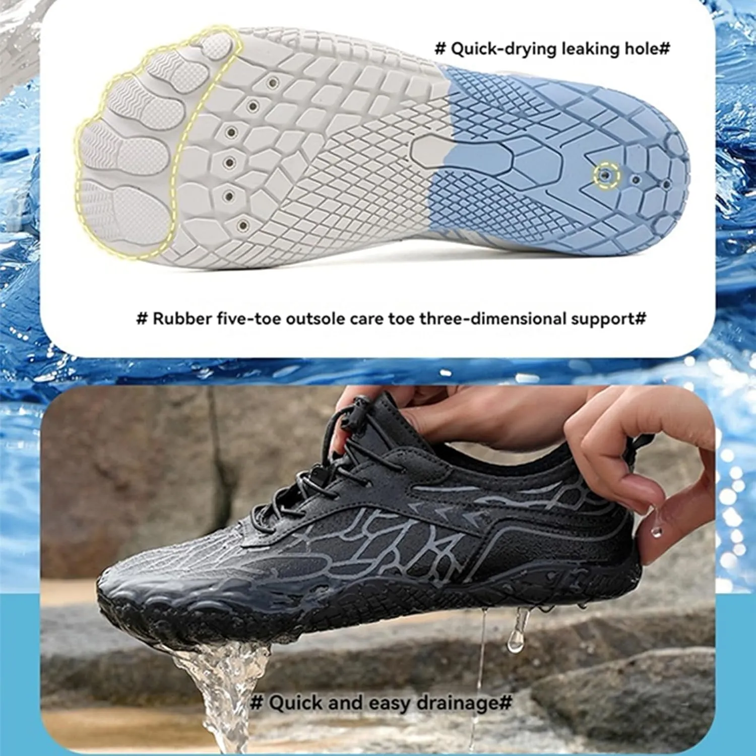 Pro Hike Barefoot Shoes for Women Footwear Barefoot Shoes with Wide Toe Box, Healthy & Non-Slip Breathable Beach Shoes Men Surf Hiking Walking Shoes Unisex