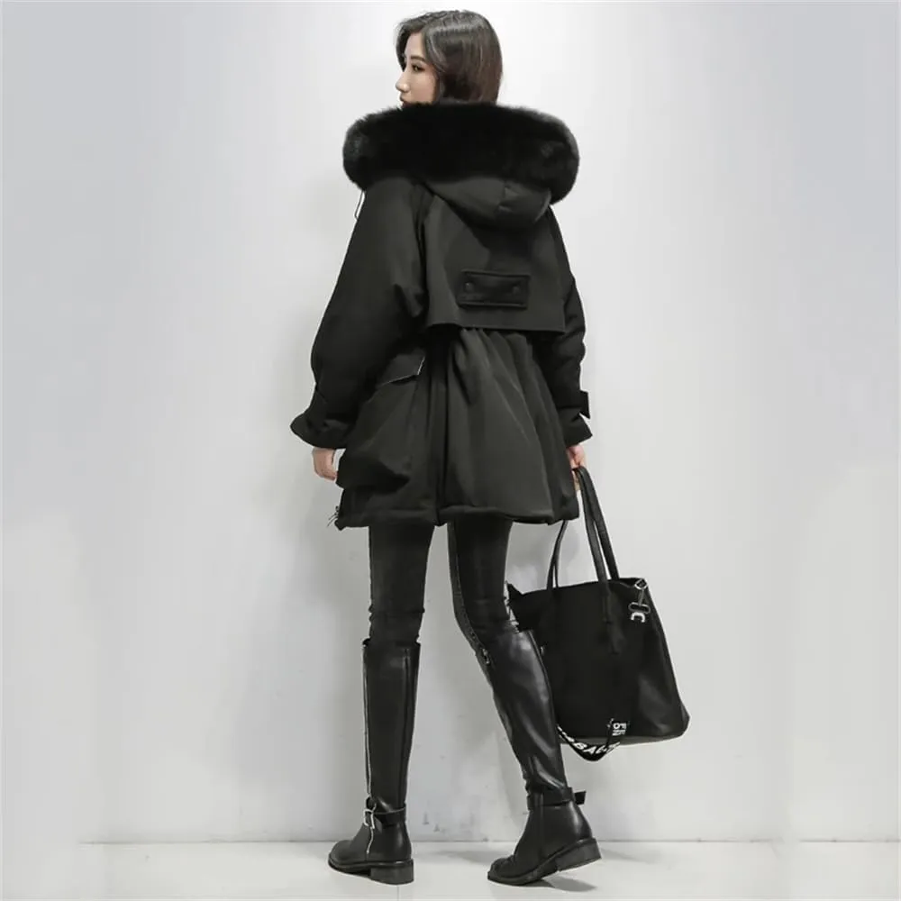 Pulcykp Women Down Jackets Coat Winter Thick Warm Bubble Puffer Coat Parkas Cotton Padded Jackets Outwear
