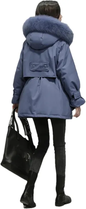Pulcykp Women Down Jackets Coat Winter Thick Warm Bubble Puffer Coat Parkas Cotton Padded Jackets Outwear